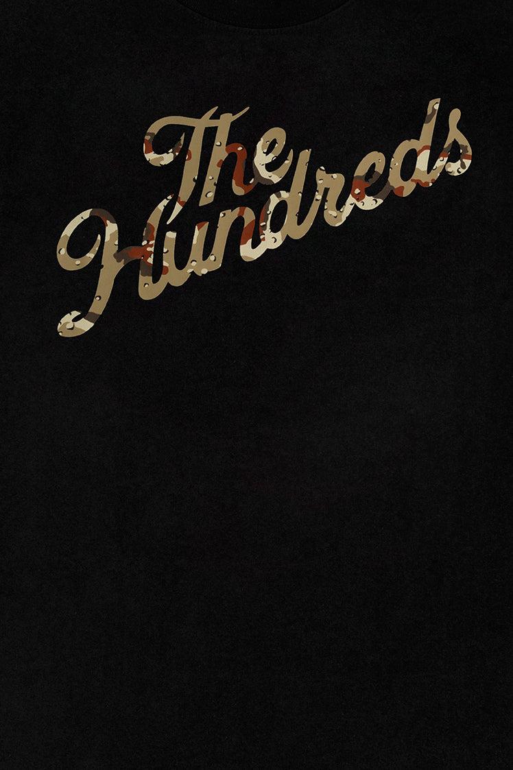 The Hundreds Delta Slant T-Shirt weiß schwarz Baumwolle