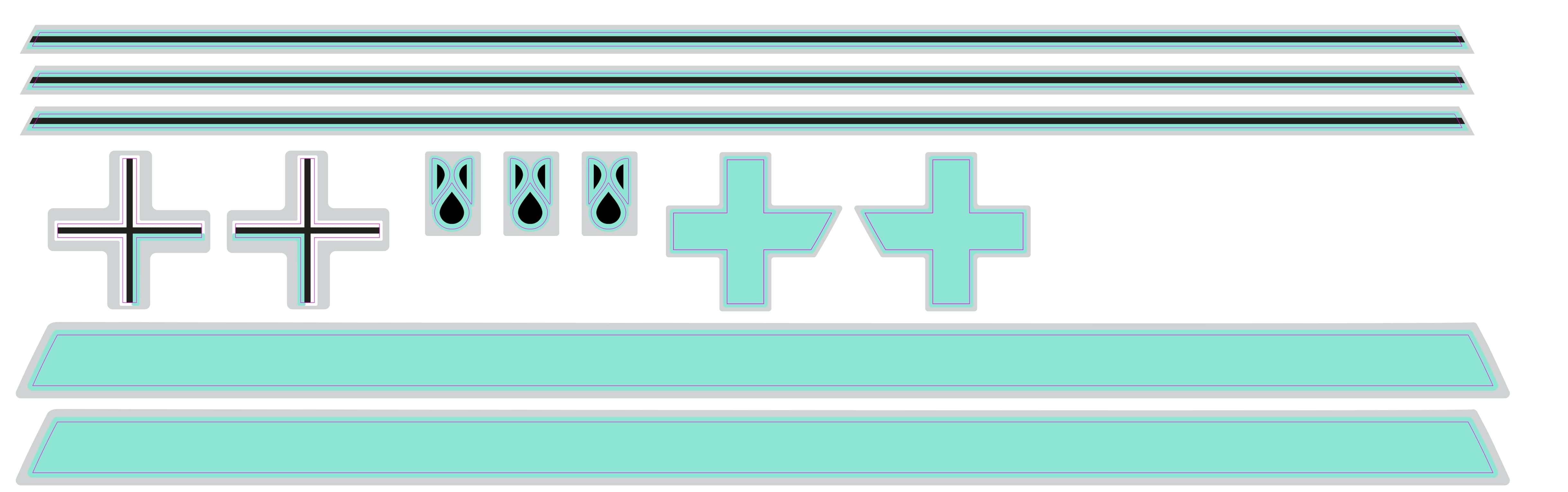 Swiss Side HADRON² Rear Disc Decals Rot Scheibe