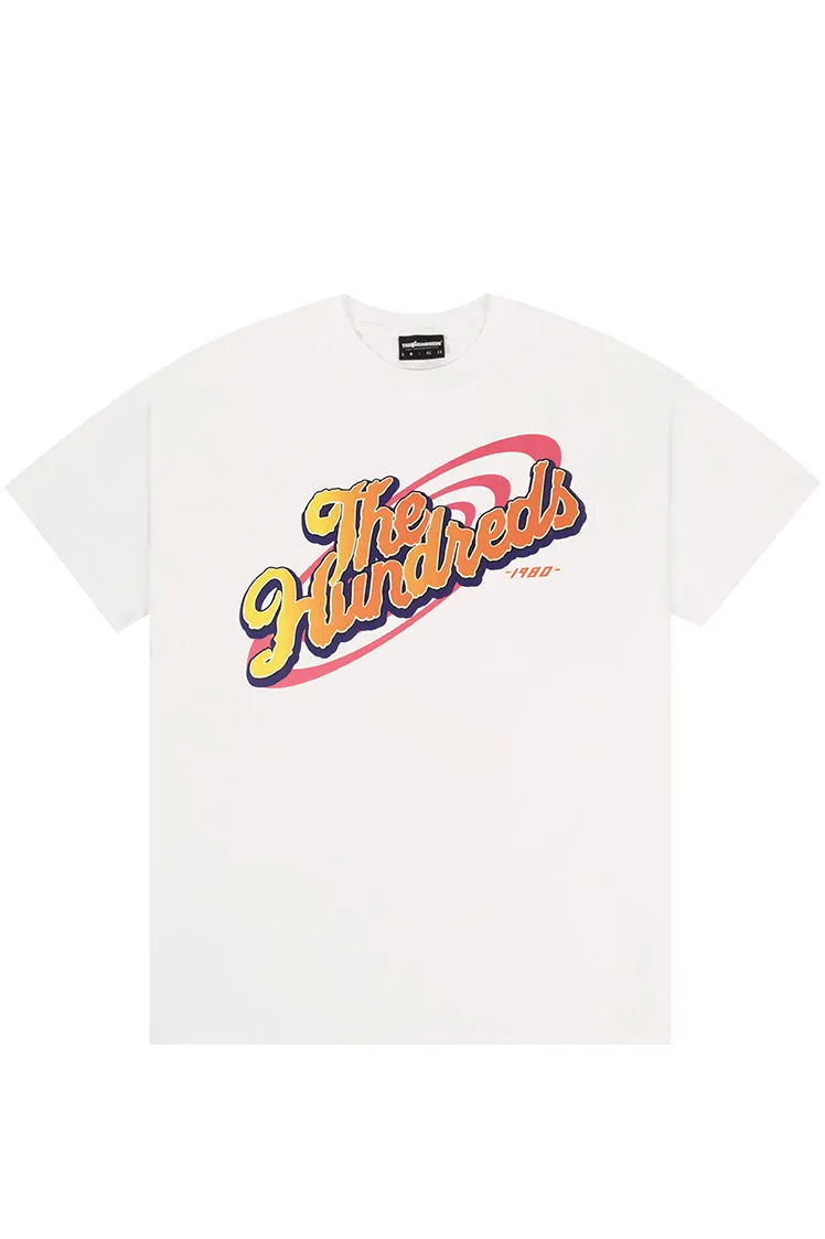 The Hundreds Graphic Tees Jump Slant T-Shirt White Baumwolle