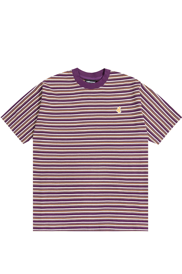 The Hundreds Blades Striped T-Shirt Herren Navy L Baumwolle