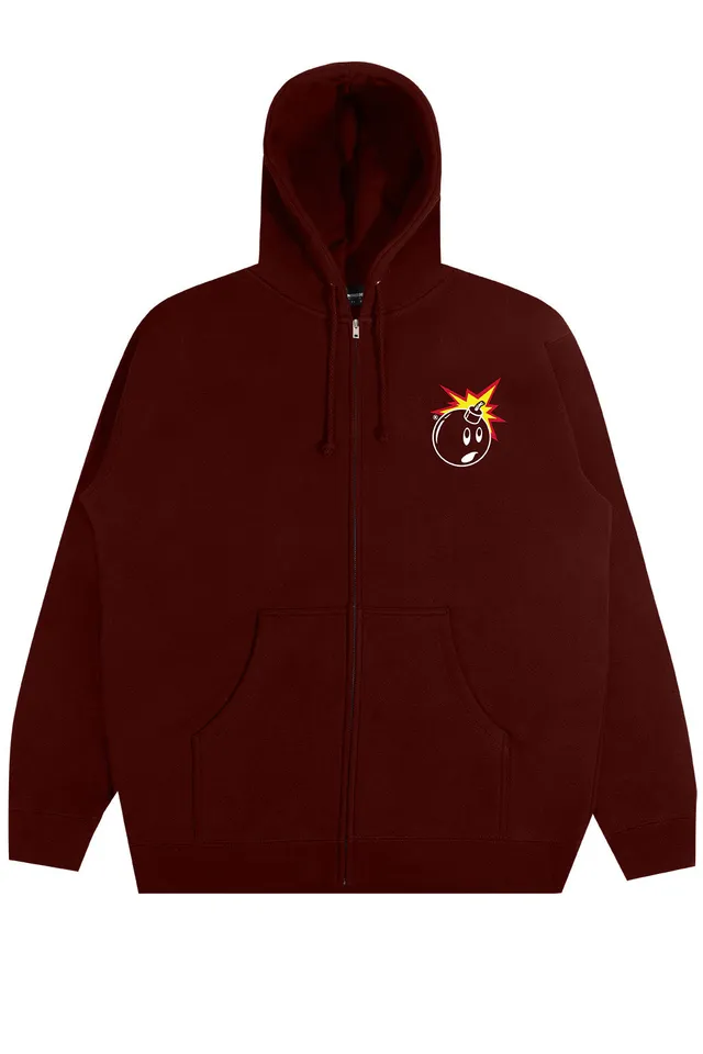 The Hundreds Outstanding Zip-Hood Hoodie Maroon S-XXL
