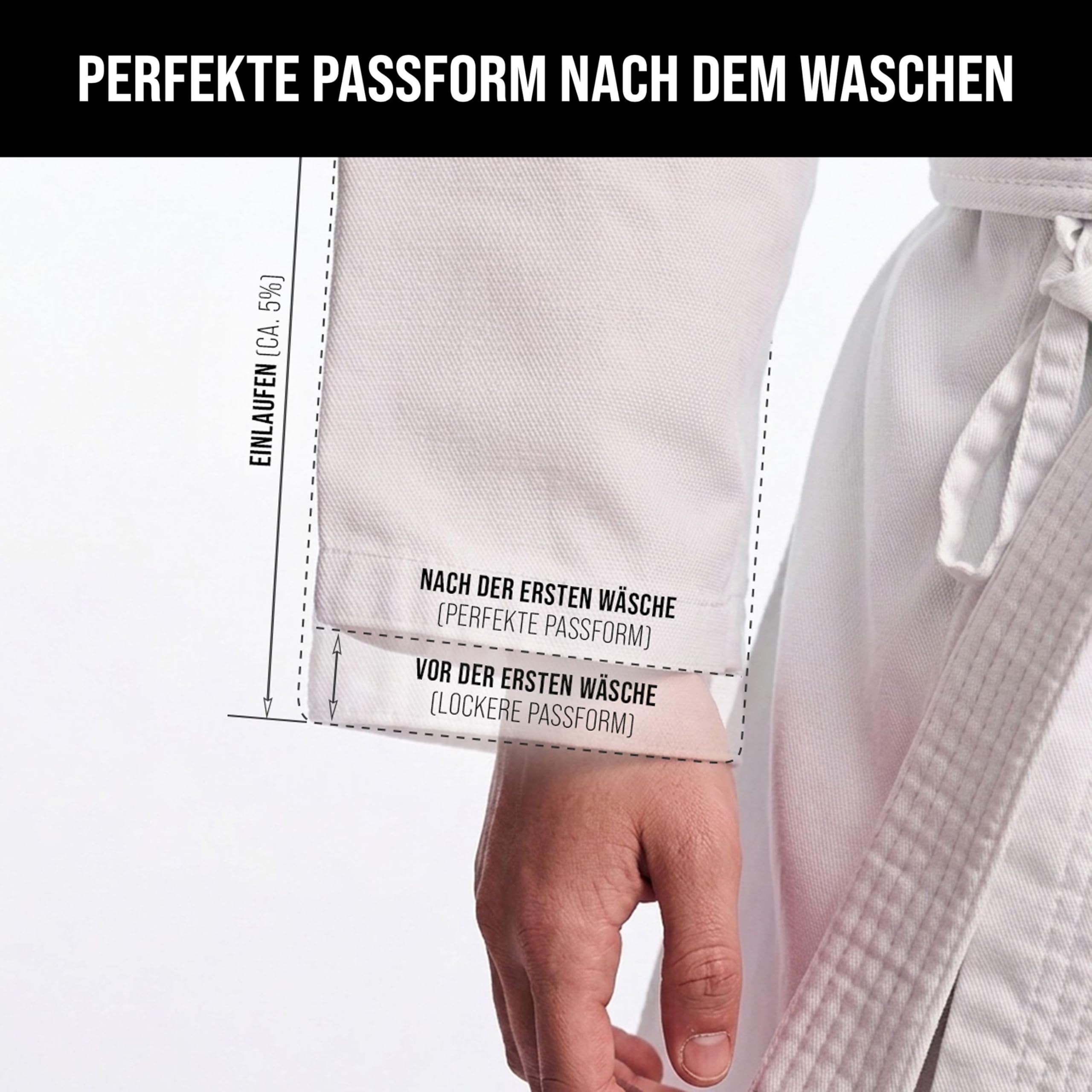 Ippon Gear Club 2 Karateanzug 140 weiss mit Gürtel