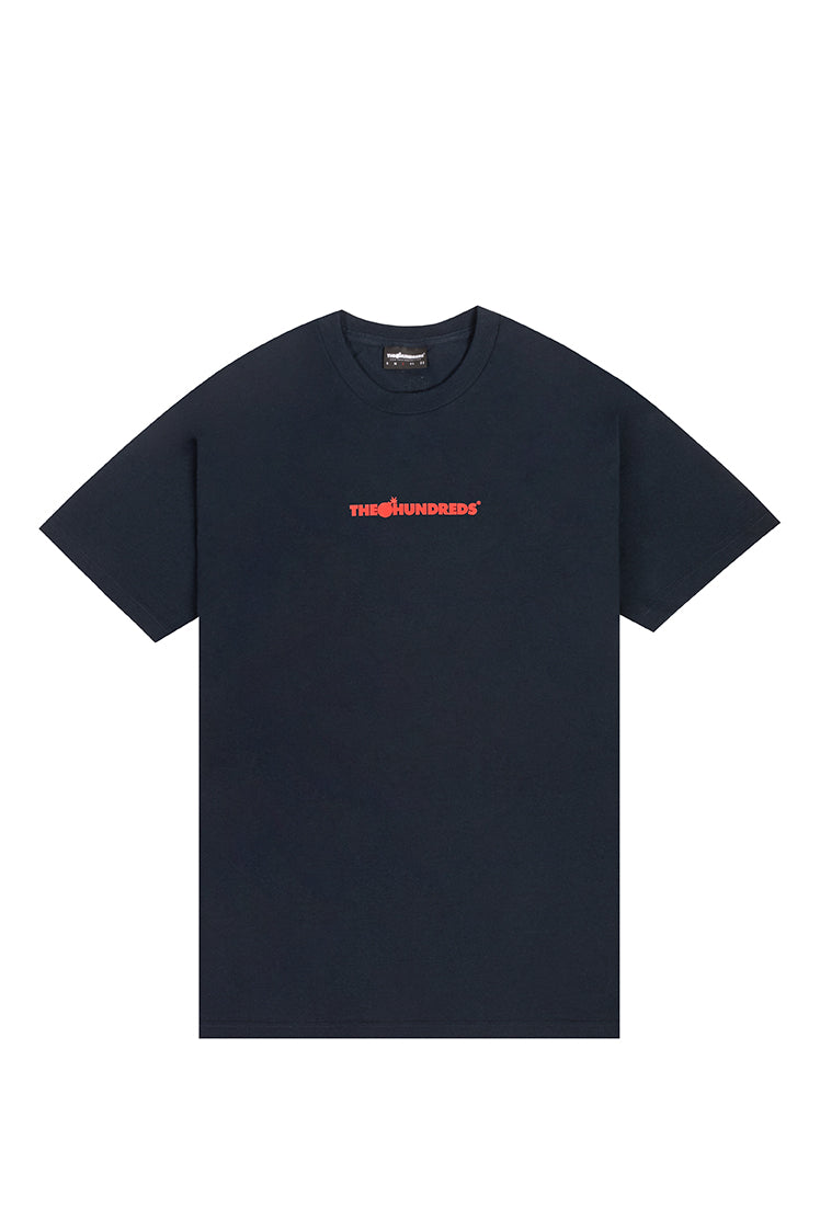 The Hundreds Bar Logo T-Shirt navy Brustprint S-XXL