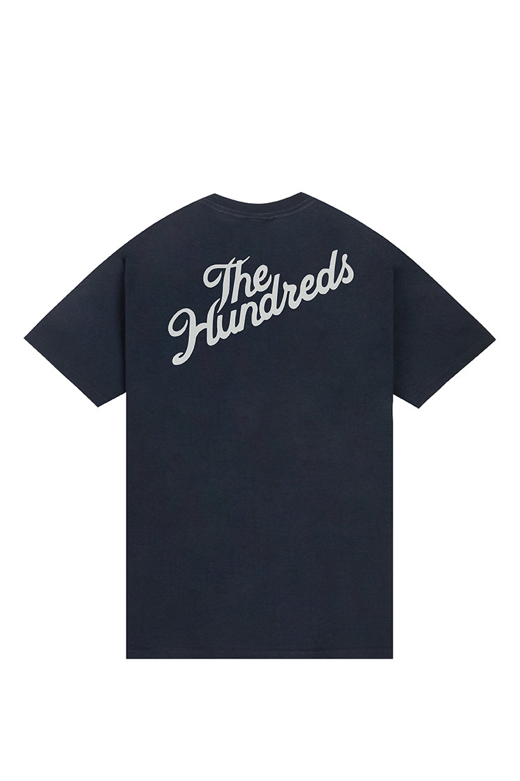 The Hundreds Slant Crest T-Shirt Navy Bedruckt S-XXL