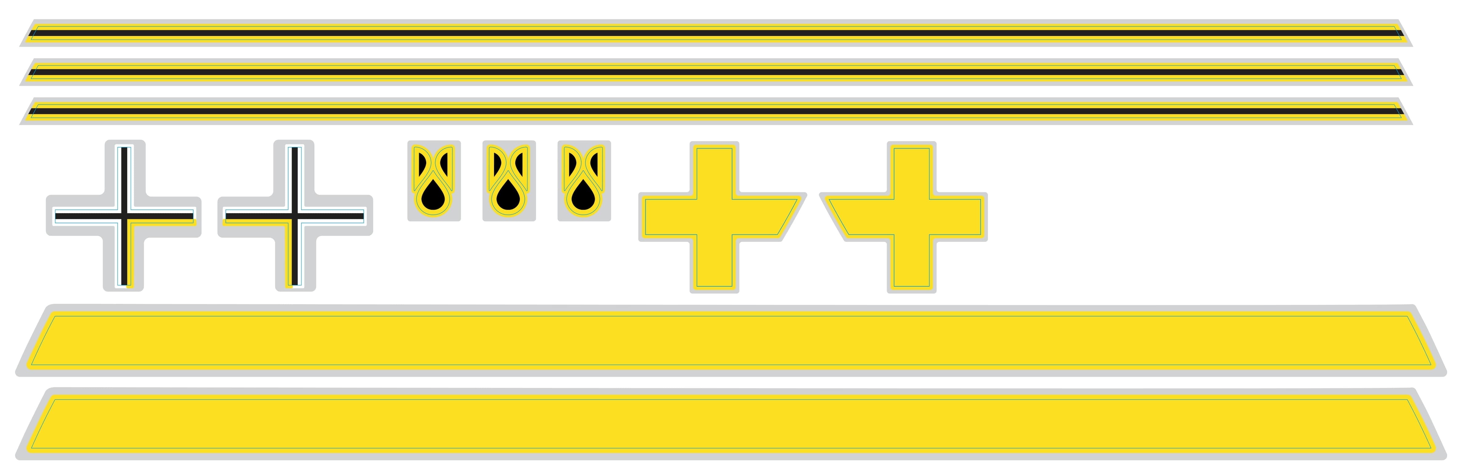 Swiss Side HADRON² Rear Disc Decals Rot Scheibe