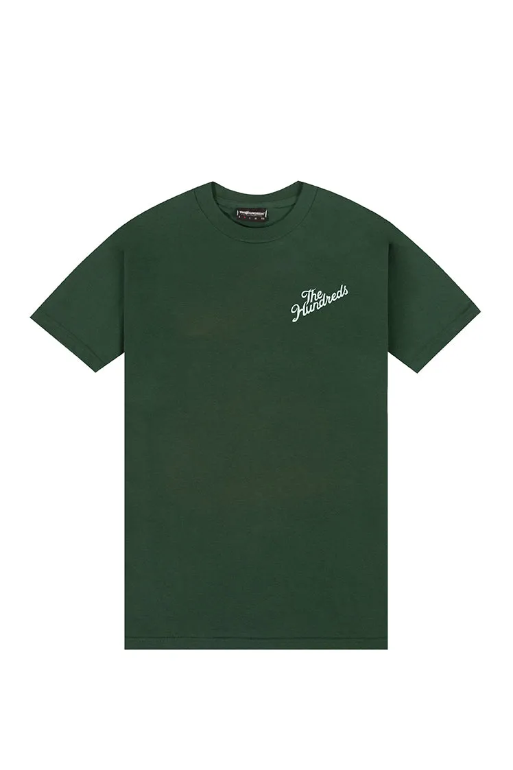 The Hundreds Slant Crest T-Shirt Forest Green