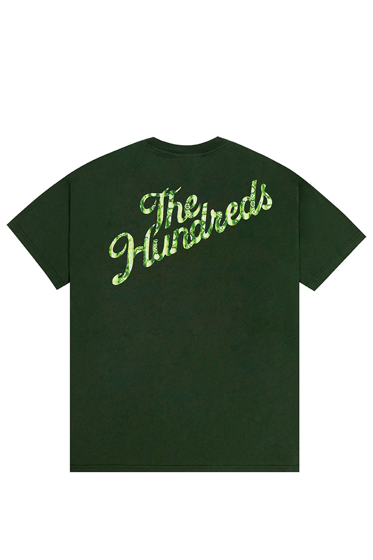 The Hundreds Graphic Tees Snake Slant T-Shirt Grün Baumwolle