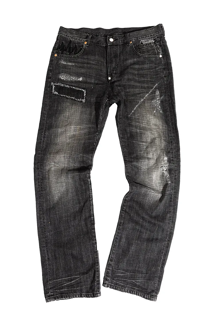 The Hundreds Patches Public Label Jeans Schwarz 34 Vintage