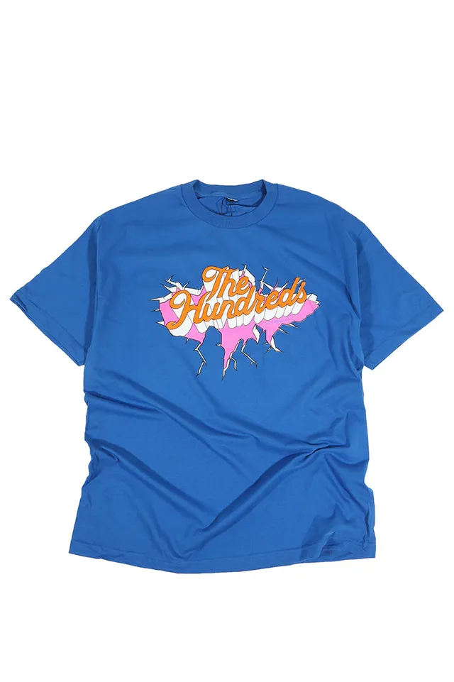 The Hundreds Breaking Slant Logo T-Shirt blau XL