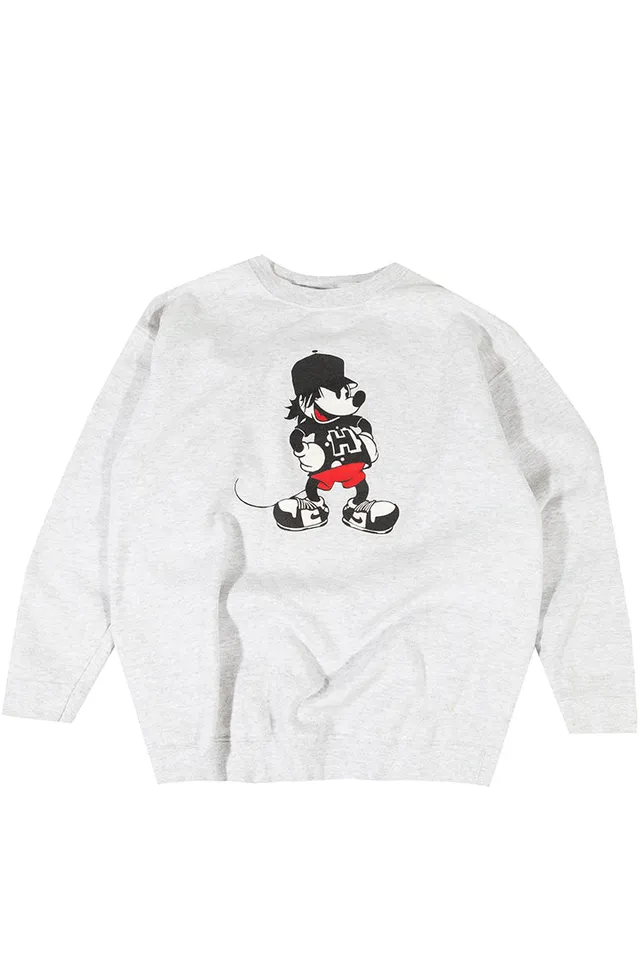 The Hundreds Mousey Crewneck Sweatshirt Ash Heather L Vintage