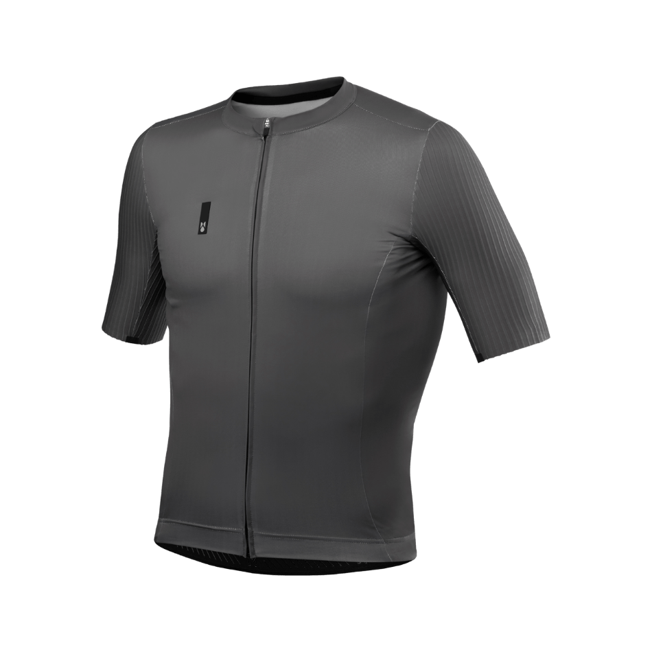 Swiss Side AERO Jersey Classic Radtrikot Dunkelgrau L Aero