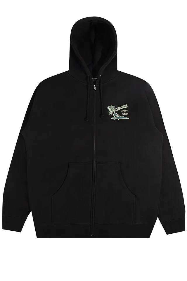 The Hundreds Skull Mountain Zip-Up Hoodie Schwarz Baumwollfleece