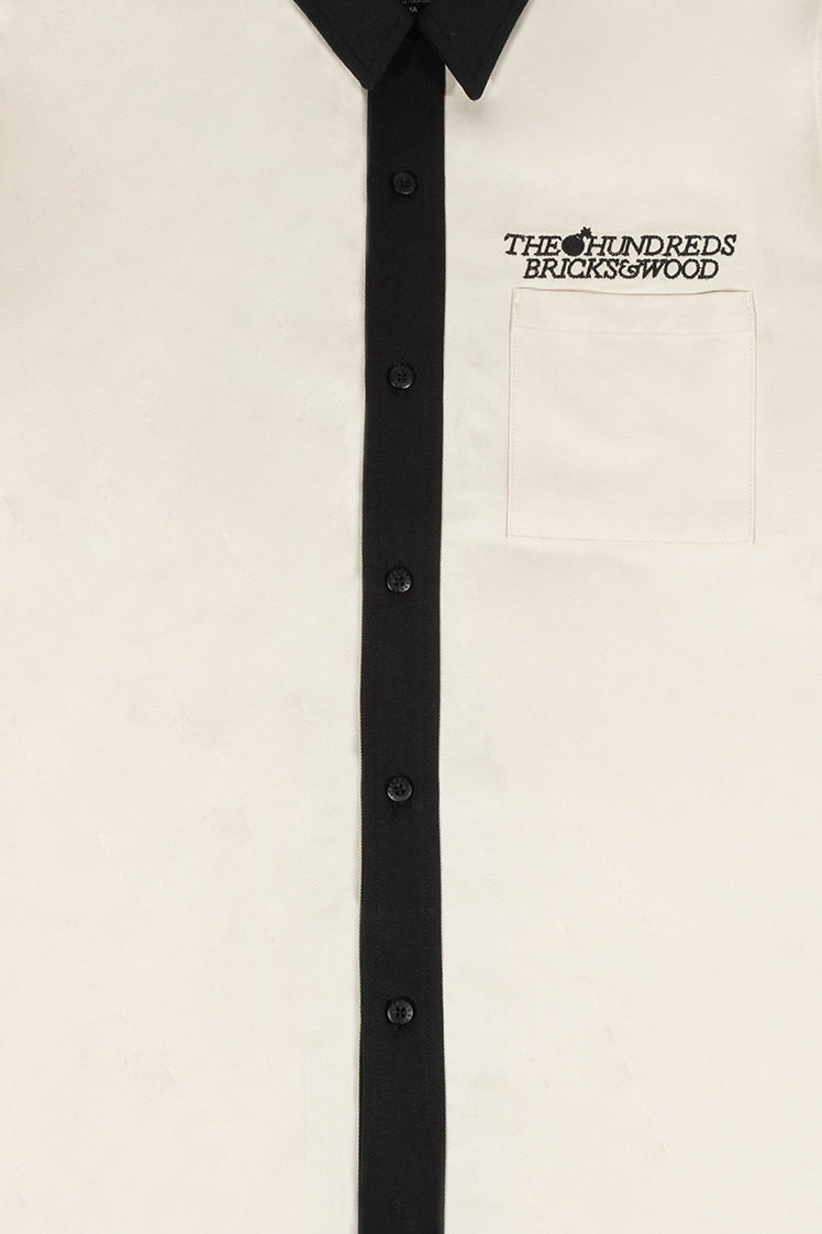The Hundreds Shirts Myles Woven Hemd Off White Baumwolle