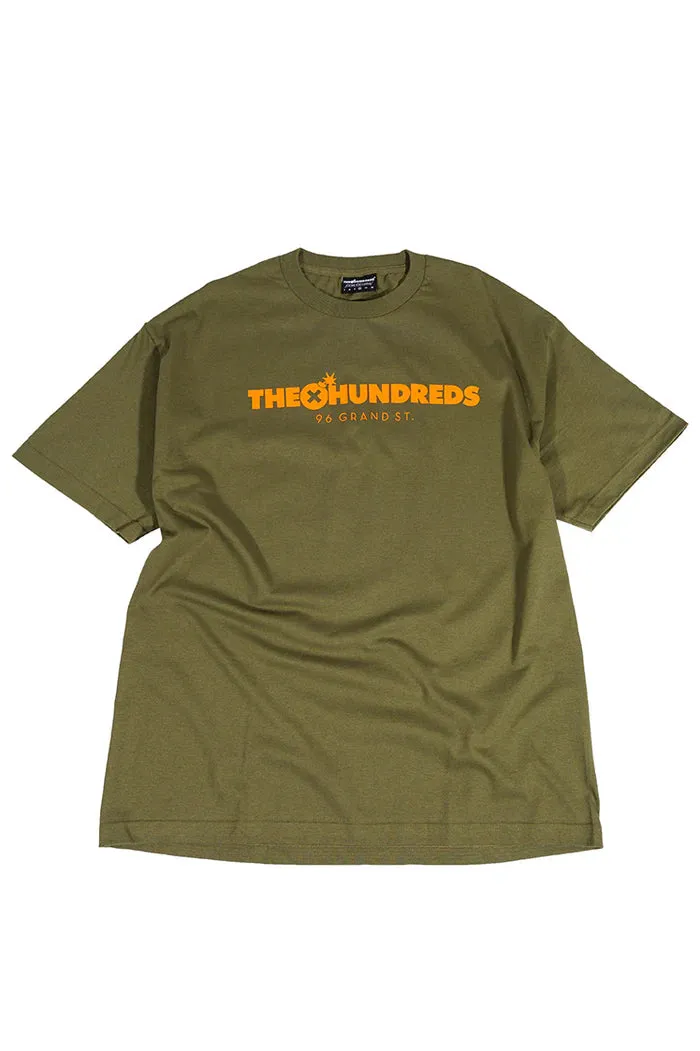 The Hundreds Grand Bar Logo T-Shirt Olive XL mit Brustlogo