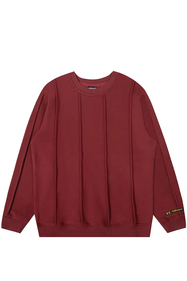 The Hundreds Sweatshirts Seam Crewneck Bordeaux S Baumwolle