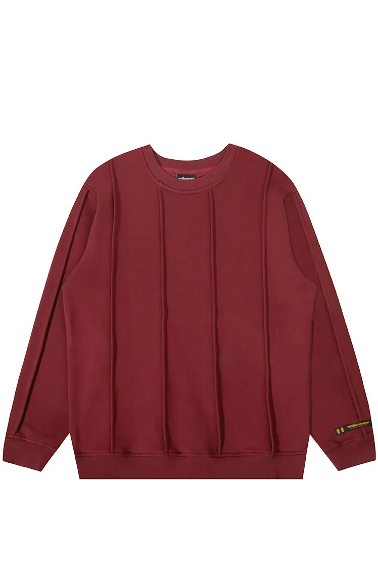 The Hundreds Sweatshirts Seam Crewneck Bordeaux S Baumwolle