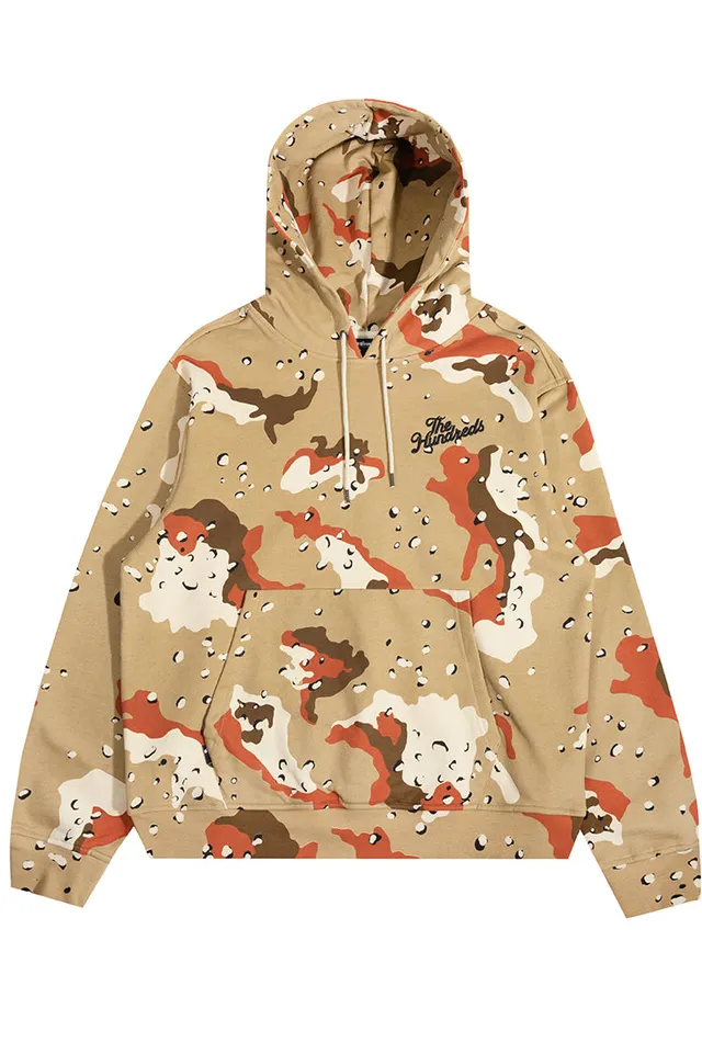 The Hundreds Vanguard Pullover Hoodie Camo L Baumwolle