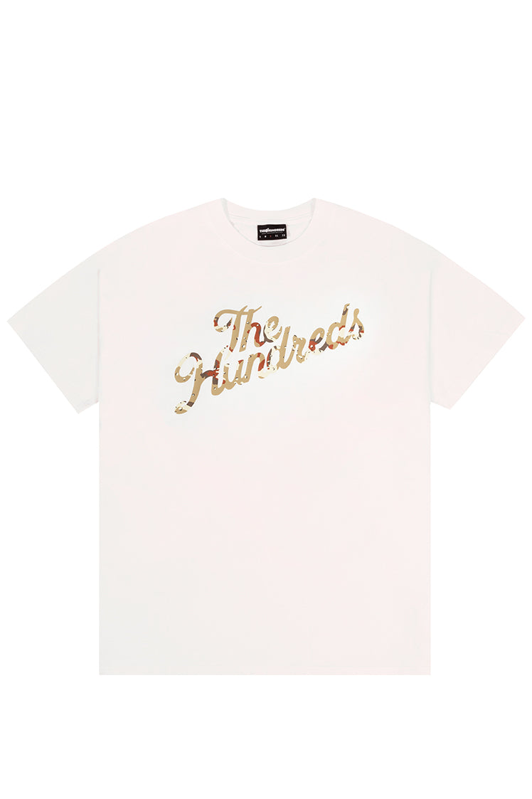 The Hundreds Delta Slant T-Shirt weiß schwarz Baumwolle