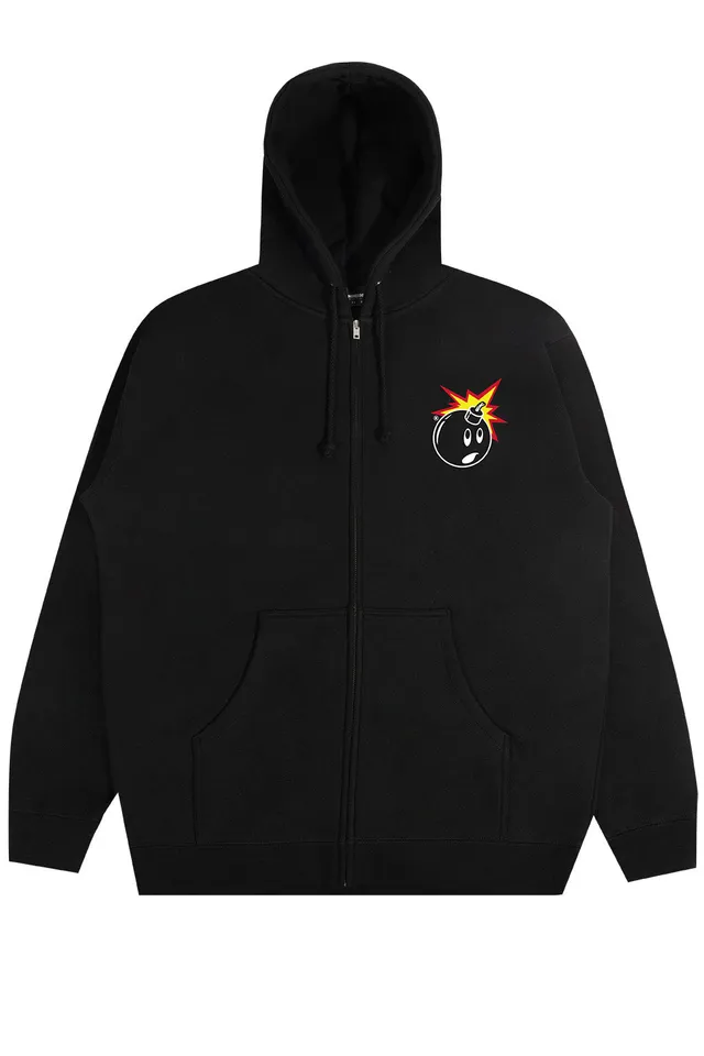 The Hundreds Outstanding Zip-Hoodie schwarz Baumwolle