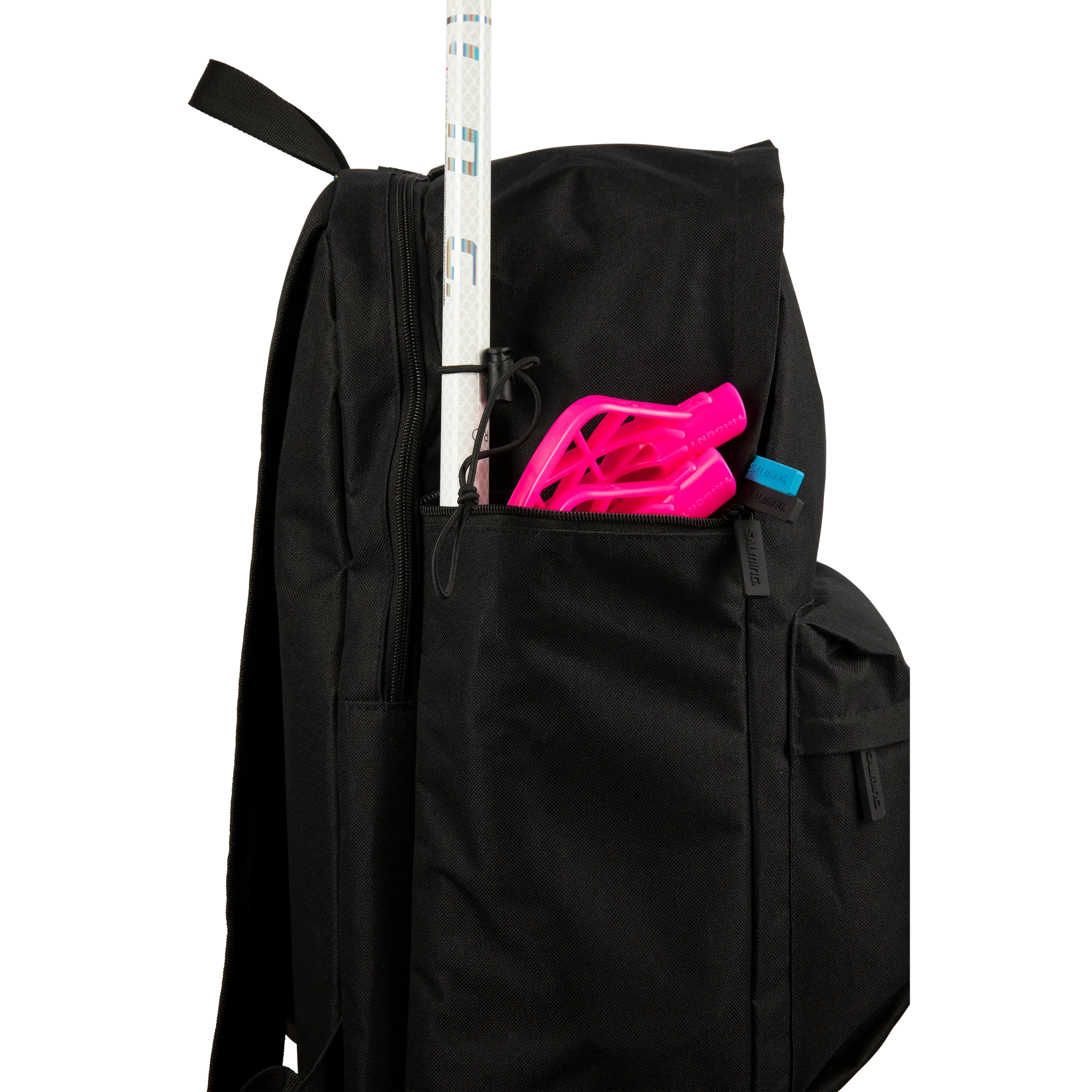 Salming Backpack SR Rucksack schwarz mit Schägerhalter