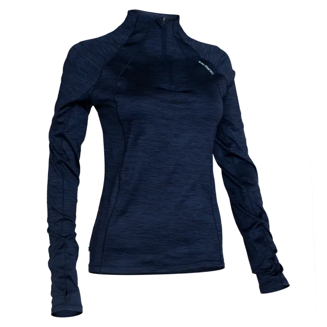 Salming Norrviken Halfzip Laufshirt Damen M schwarz