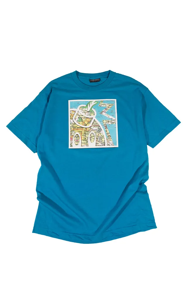 The Hundreds Map Adam T-Shirt Türkis Größe L Vintage-Print