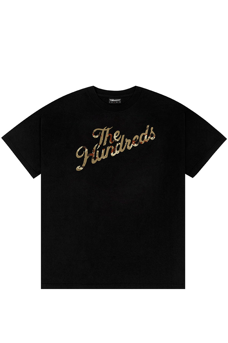The Hundreds Delta Slant T-Shirt weiß schwarz Baumwolle