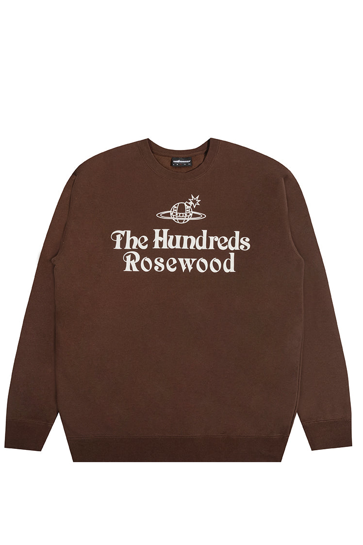 The Hundreds Rosewood Crewneck Sweatshirt Braun Fleece