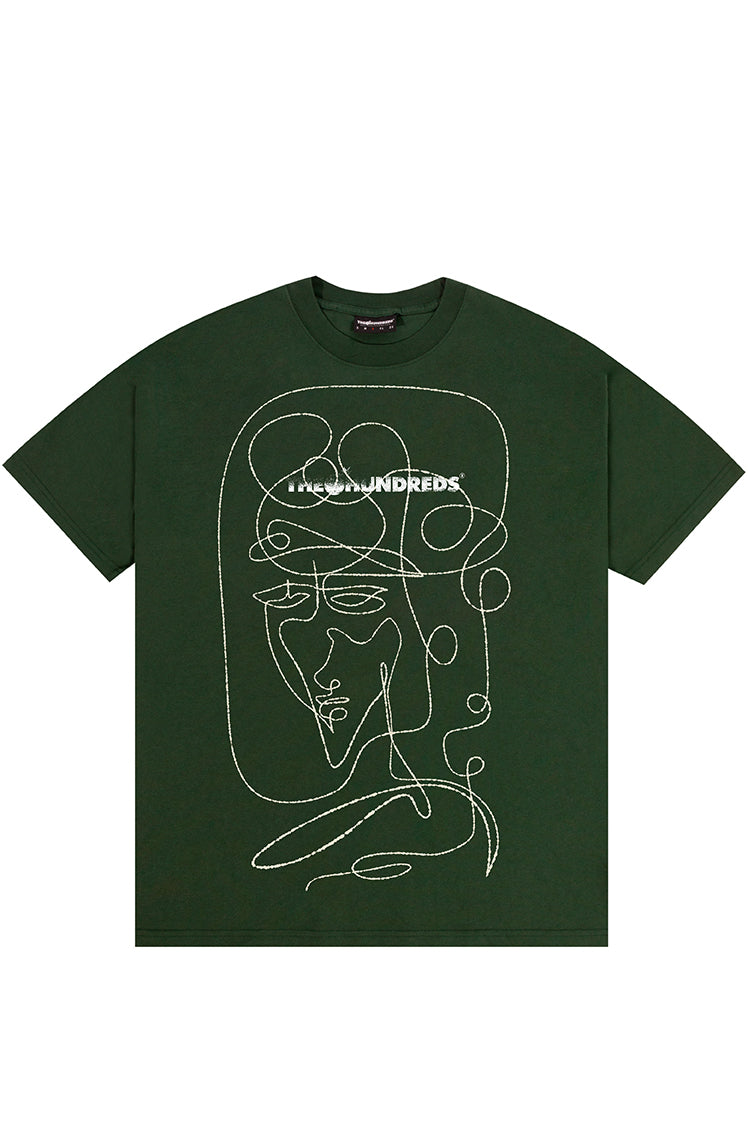 The Hundreds Live in Chaos T-Shirt Navy Baumwolle