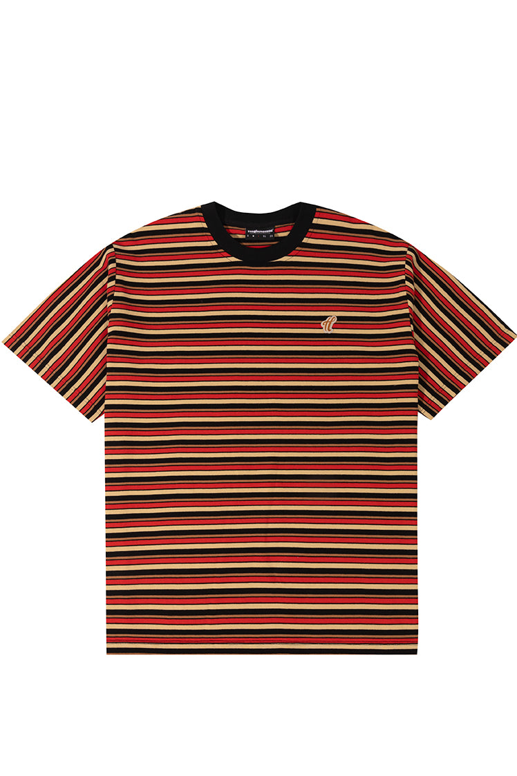 The Hundreds Graphic Tees Stride SS T-Shirt Rot Blau Gestreift