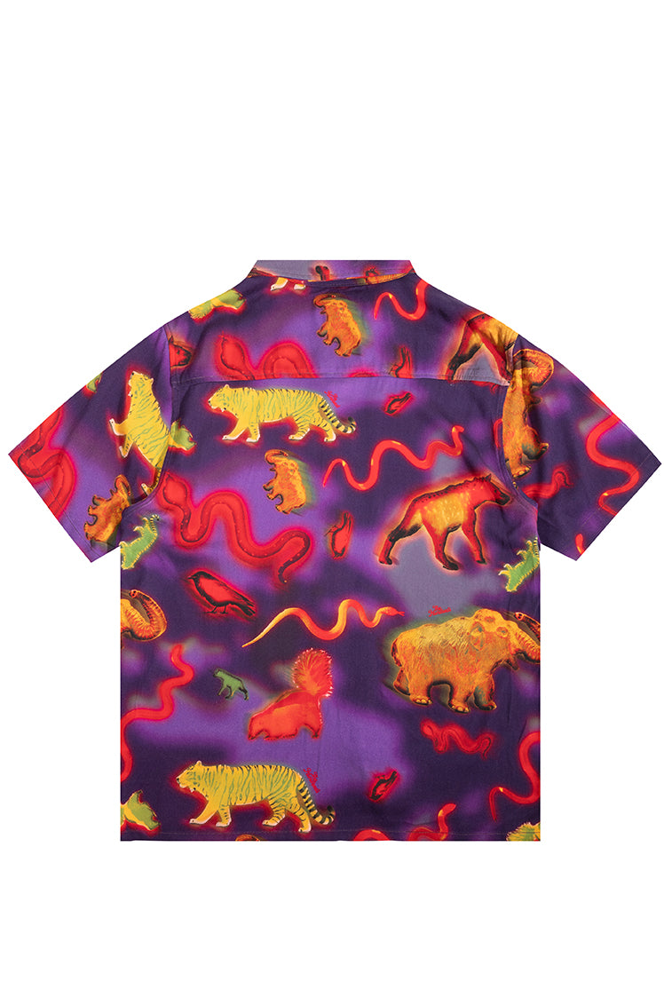 The Hundreds Shirts Wilds Woven Shirt Lila-Blau Rayon
