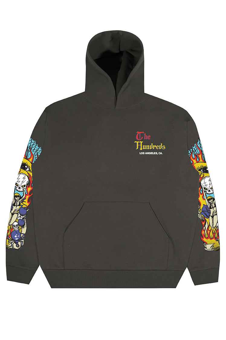 The Hundreds Lifer Pullover Washed Black Hoodie