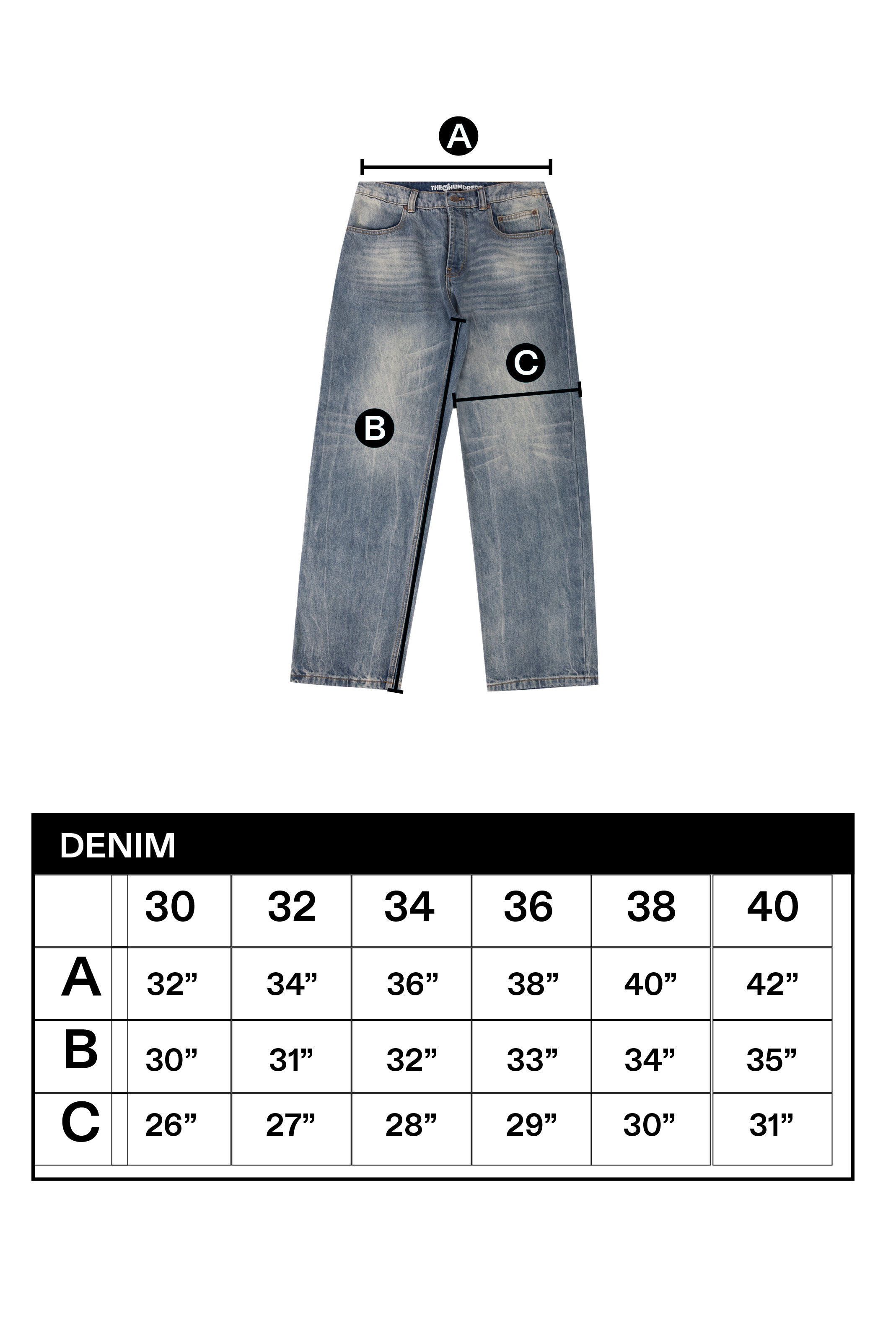The Hundreds Flores Denim Baggy Jeans Washed Black 32