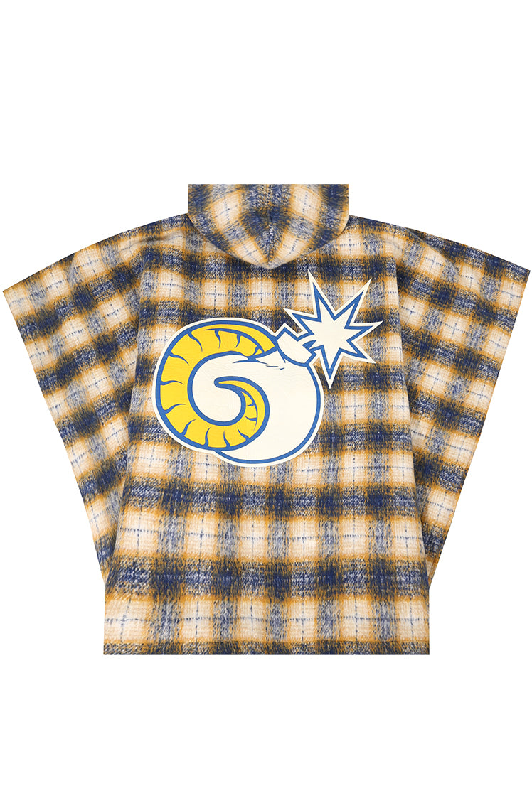 The Hundreds Rams Poncho Jacke Blau OS Polyester