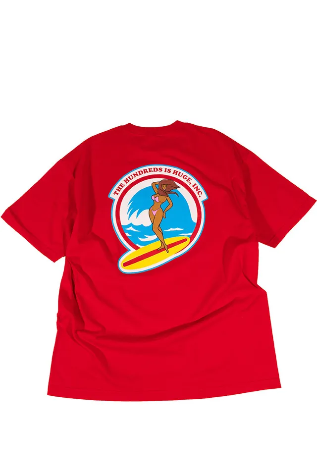 The Hundreds Bunny T-Shirt Rot XL mit Surf-Print