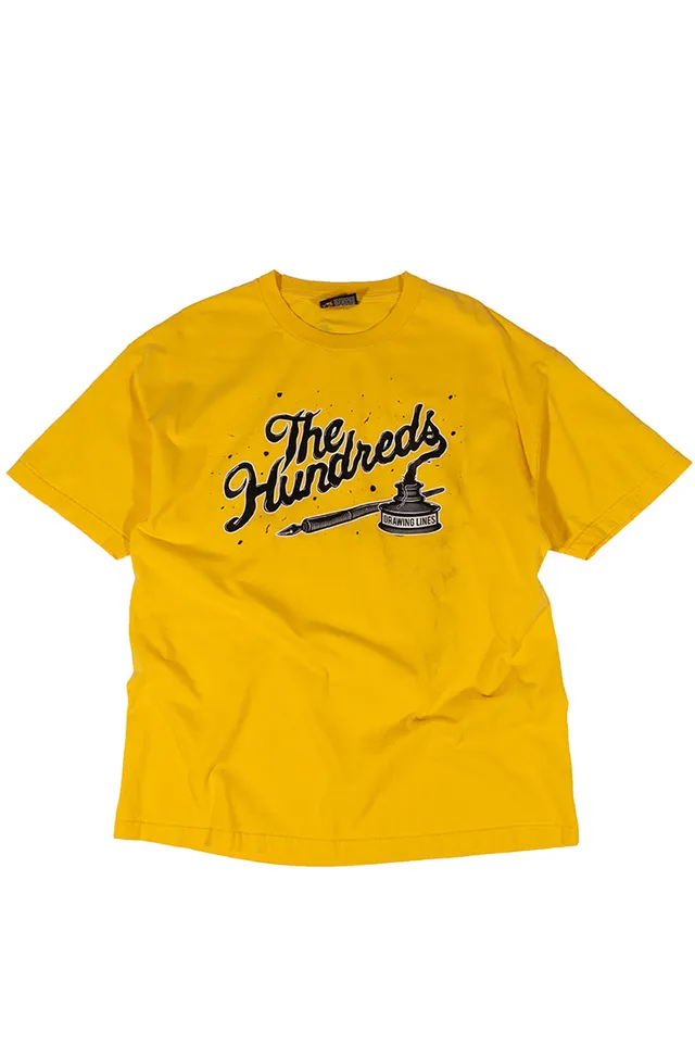 The Hundreds Graphic Tees Inked T-Shirt Gelb XL Vintage