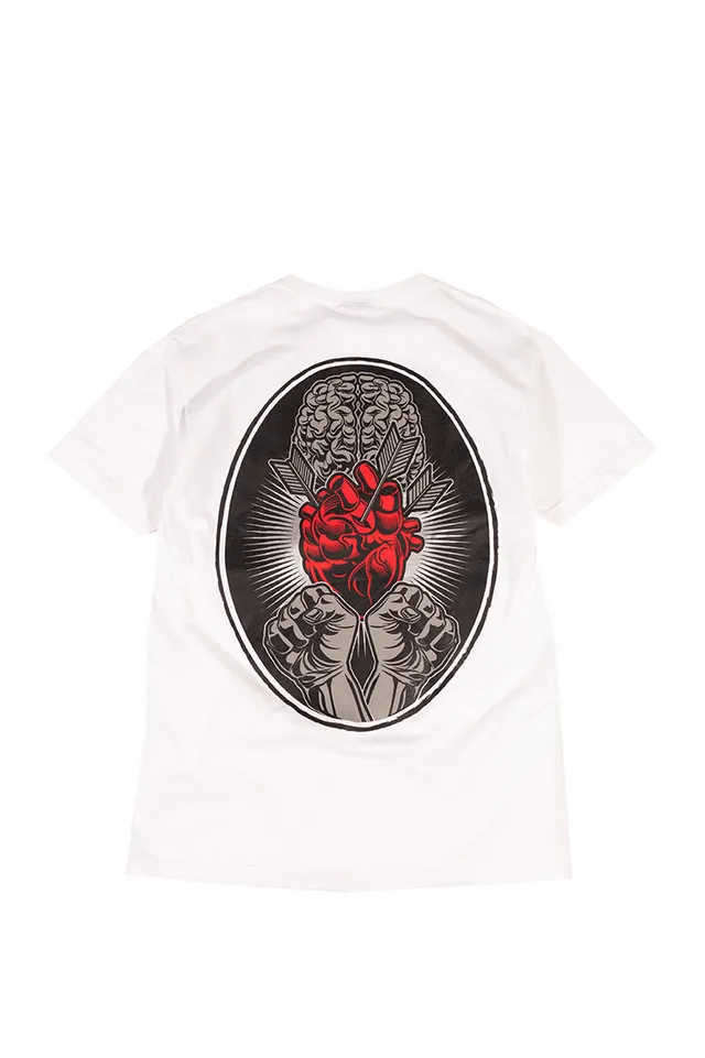 The Hundreds Brains Heart Fists T-Shirt Weiß M