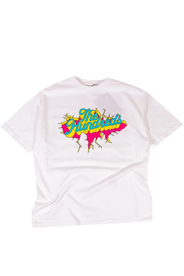 The Hundreds Breaking Slant Logo T-Shirt Weiß XL Vintage