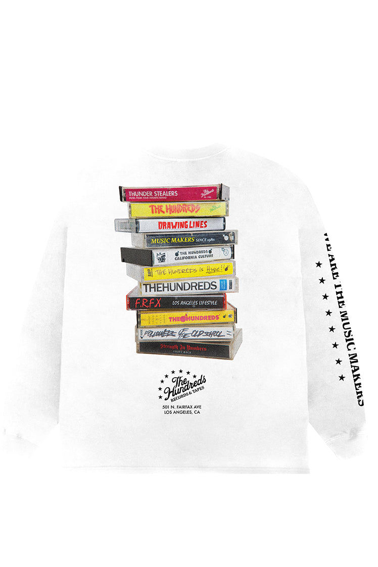 The Hundreds Graphic Tees Cassette LS T-Shirt Schwarz Baumwolle