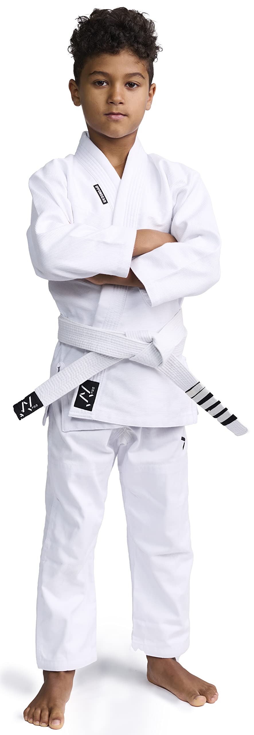 Ippon Gear Rookie BJJ-Anzug Kinder mit Gürtel Schwarz