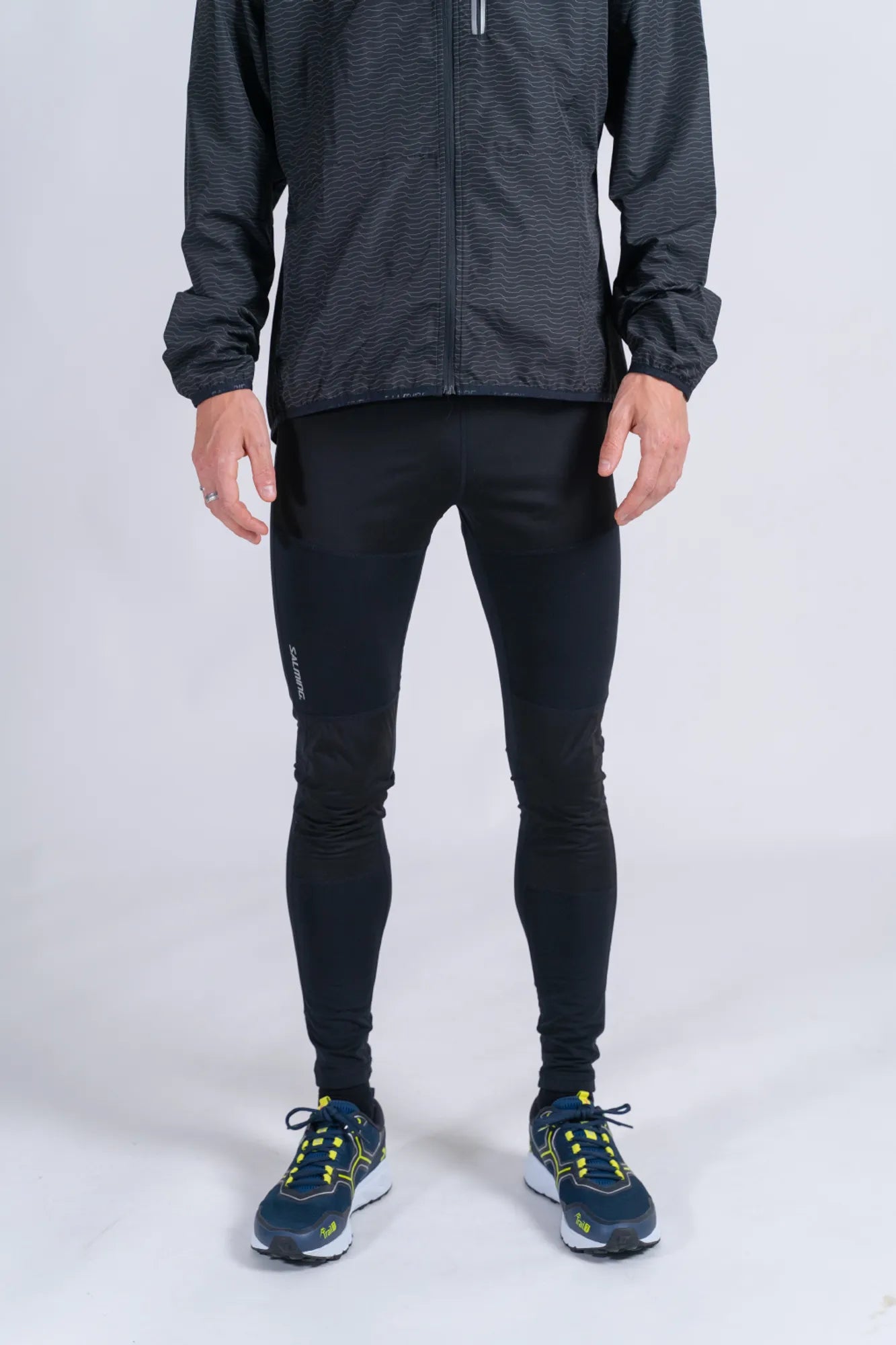 Salming Apparel Essential Tights Herren Laufhose Reflex