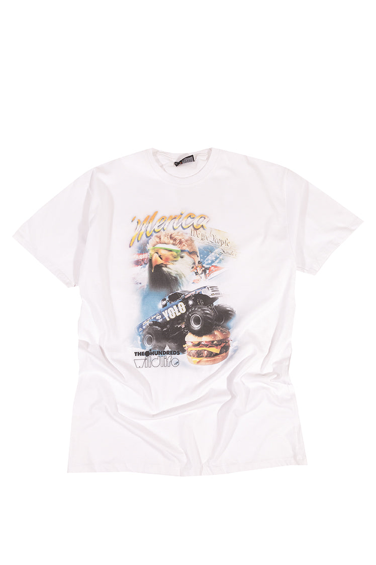 The Hundreds Merica T-Shirt Weiß XL Vintage Grafik