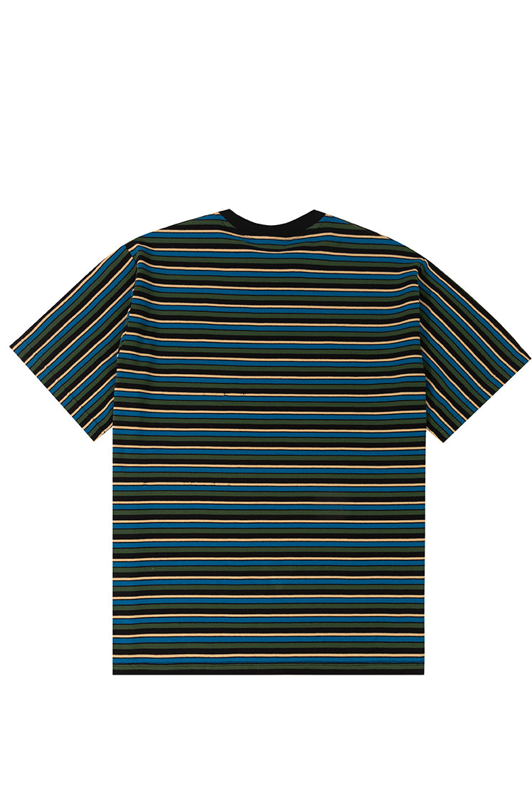 The Hundreds Graphic Tees Stride SS T-Shirt Rot Blau Gestreift