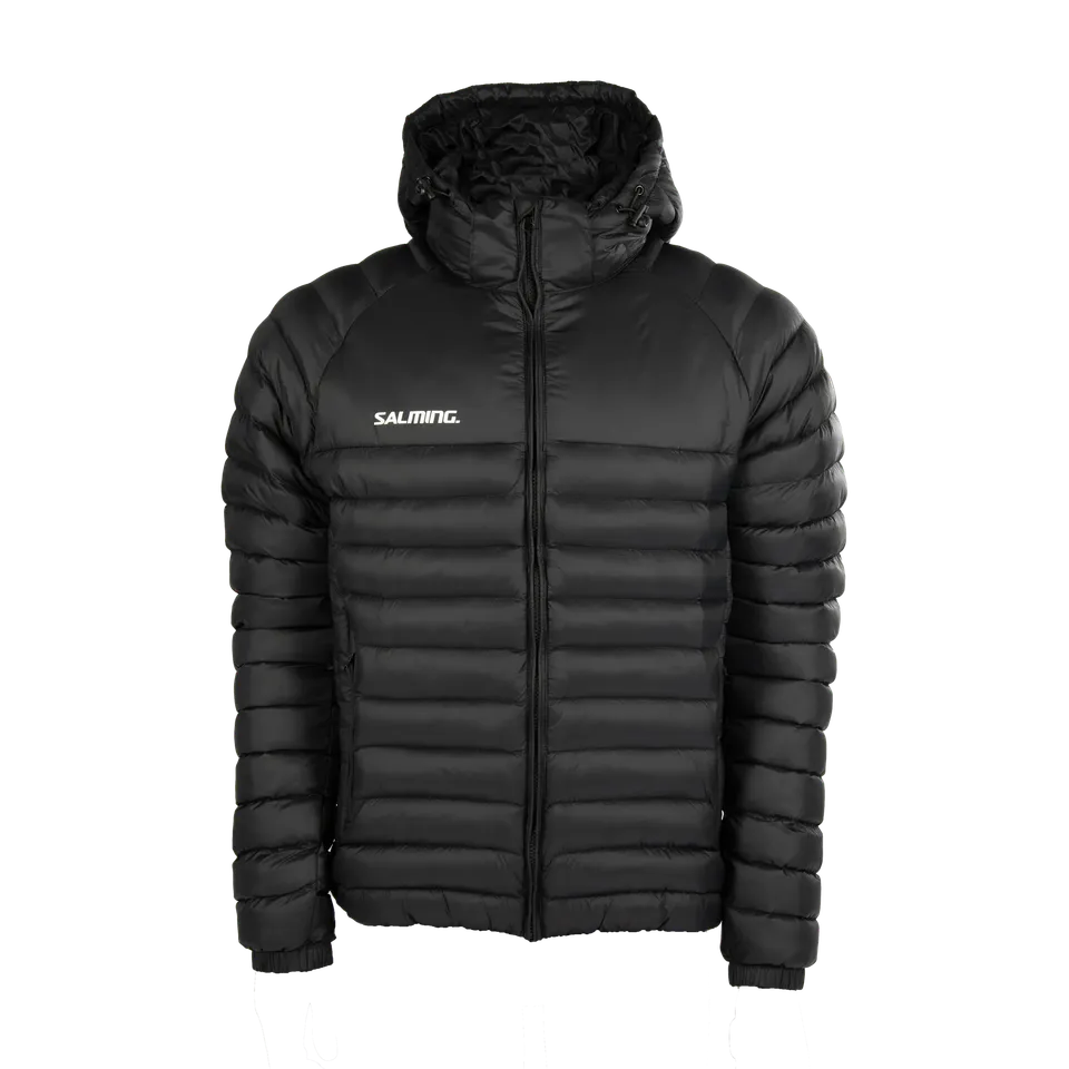 Salming Core Jacket Steppjacke Schwarz Kapuze