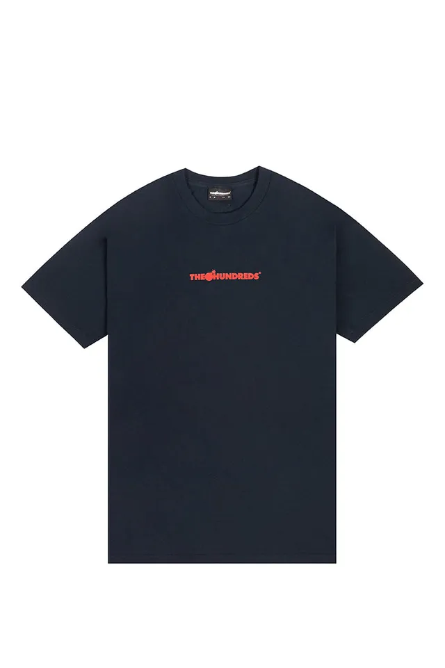 The Hundreds Bar Logo T-Shirt navy Brustprint S-XXL