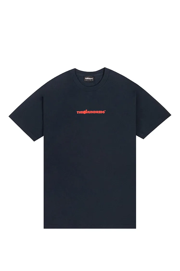 The Hundreds Bar Logo T-Shirt navy Brustprint S-XXL