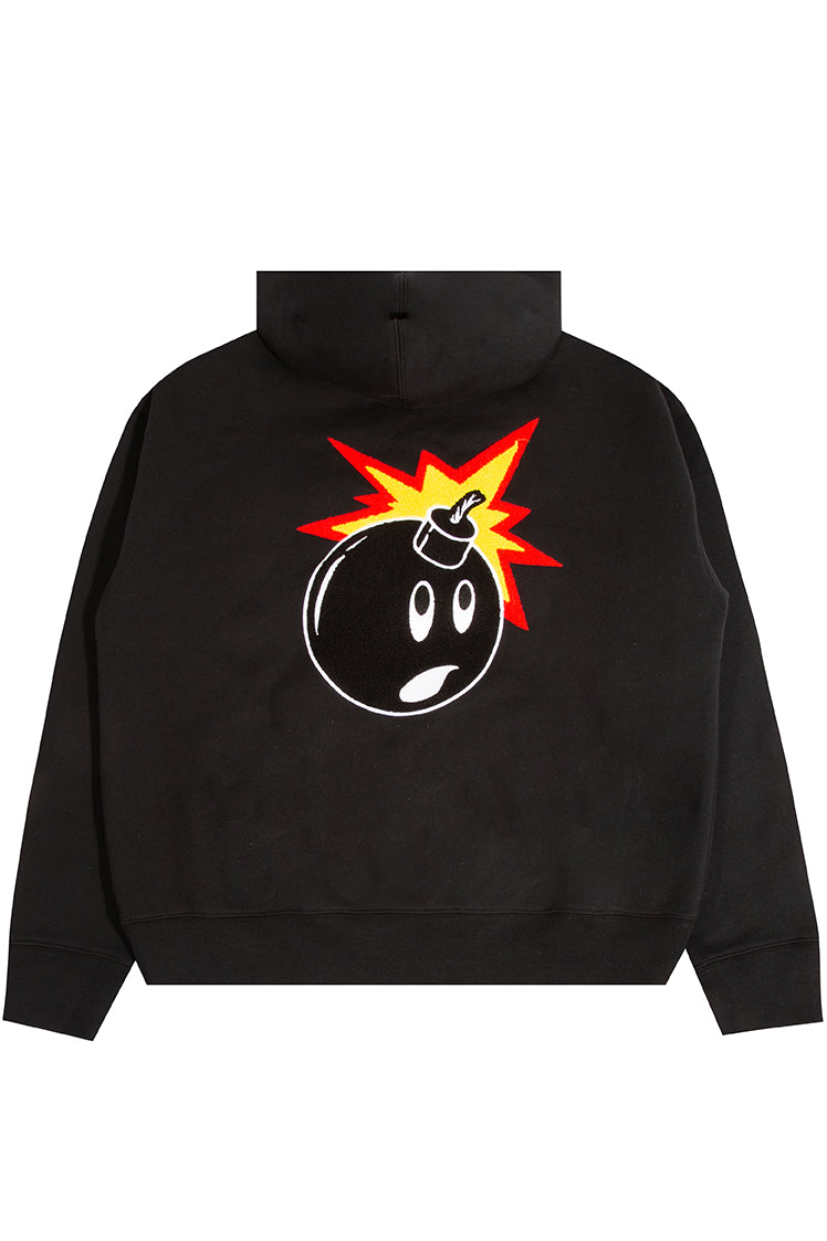 The Hundreds Adam Bomb OG Logo Chenille Ziphood Hoodie Schwarz
