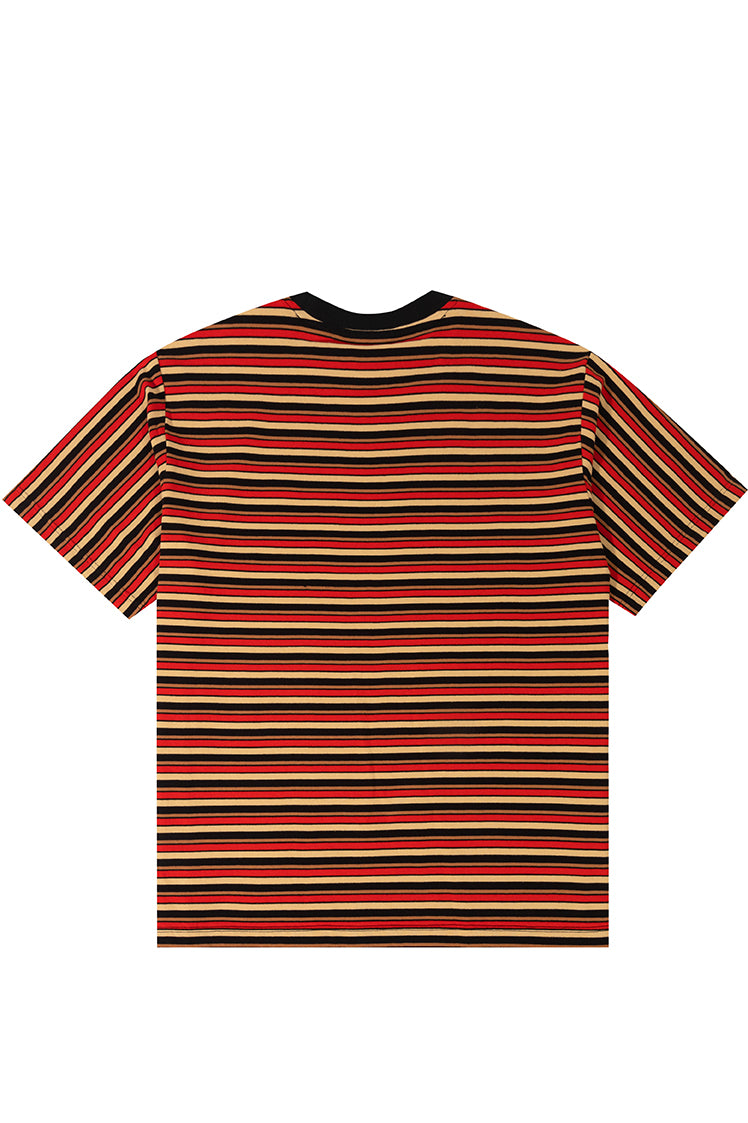 The Hundreds Graphic Tees Stride SS T-Shirt Rot Blau Gestreift