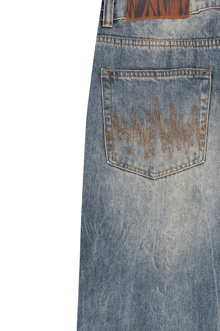 The Hundreds Flores Denim Baggy Jeans Washed Black 32