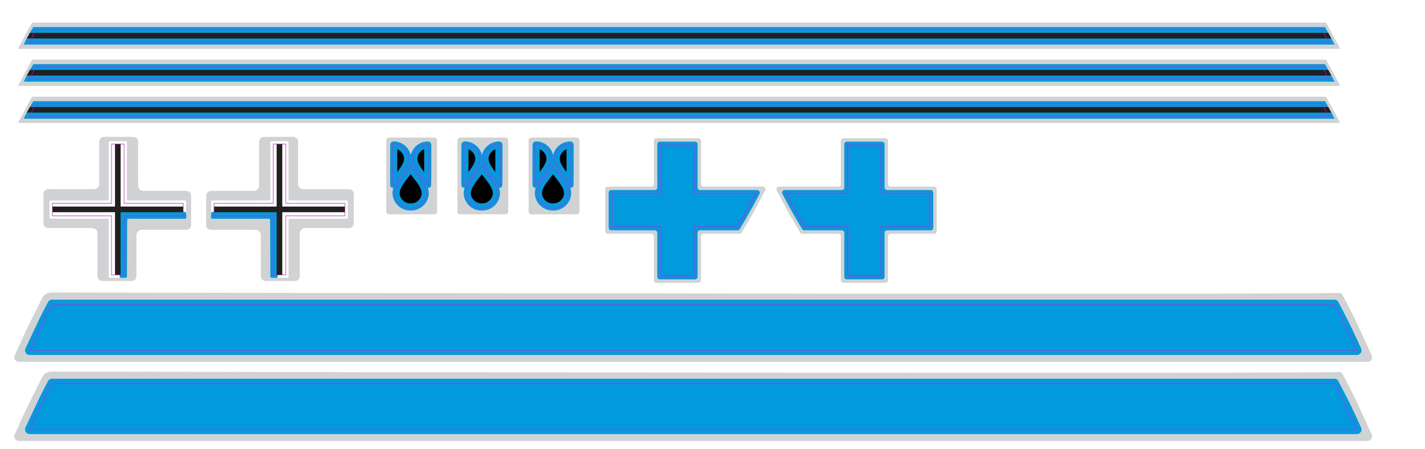 Swiss Side HADRON² Rear Disc Decals Rot Scheibe